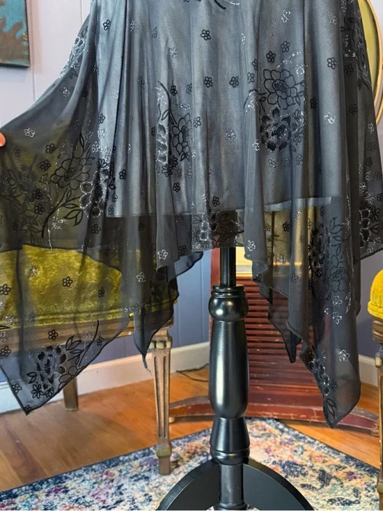 Vintage Y2K Taboo Asymmetrical Whimsigoth Witchy Fairy Halter Cocktail Dress - Picture 6 of 10